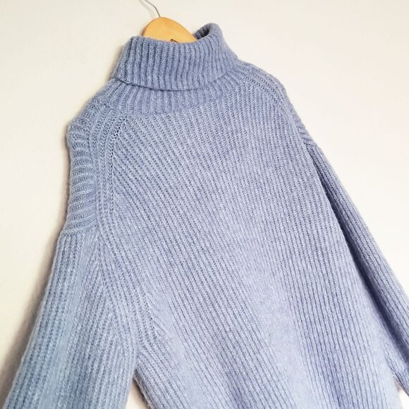Lou & Grey Findley Chunky Ribbed Knit Turtleneck Oversized Sweater Alpaca S $90 - Picture 10 of 12